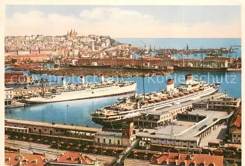 AK / Ansichtskarte Genova_Genua_Liguria Transatlantici in Porto Genova_Genua_Liguria