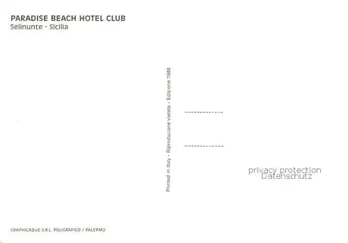 AK / Ansichtskarte Selinunte_Sicilia_IT Paradise Beach Hotel Club Pool 