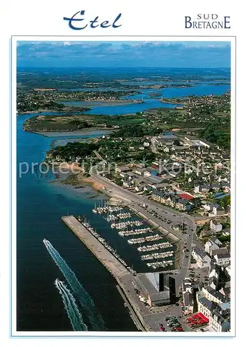 AK / Ansichtskarte Etel Le port et la riviere dEtel Vue aerienne Etel