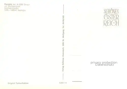 AK / Ansichtskarte Strobl_Wolfgangsee_AT Postalm Aussenansicht 
