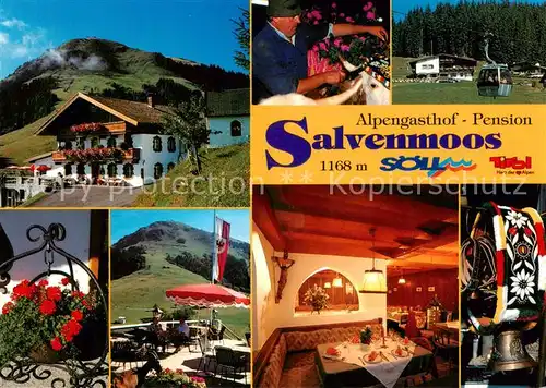 AK / Ansichtskarte Soell_Tirol_AT Alpengasthof Pension Salvenmoos m. Gondel 