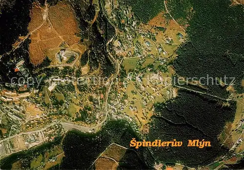 AK / Ansichtskarte Spindleruv_Mlyn_Spindelmuehle_Riesengebirge_CZ Fliegeraufnahme 