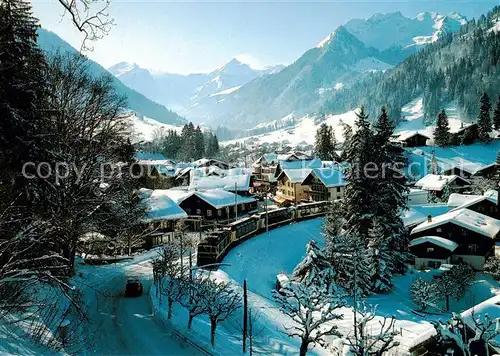 AK / Ansichtskarte Gstaad_BE Mentreux Oberland Bahn Oldenhorn Staldenfluh 