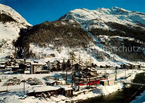 AK / Ansichtskarte Taesch Brig Visp Zermatt Bahn Winter Taesch