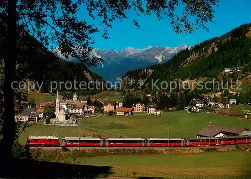 AK / Ansichtskarte Berguen_Bravuogn_GR Bernina Express der Rhaetischen Bahn Berguen_Bravuogn_GR