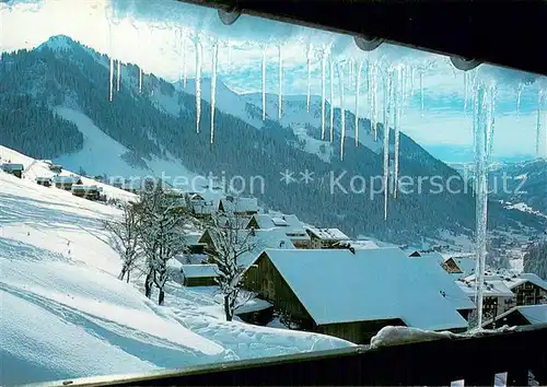 AK / Ansichtskarte Chatel_Haute Savoie Station Portes du Soleil Village Chalets en hiver Eiszapfen Chatel Haute Savoie