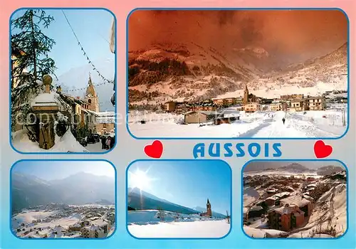 AK / Ansichtskarte Aussois_73 Panorama en hiver Eglise Alpes 