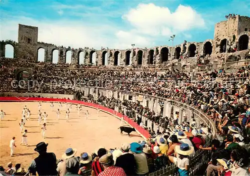 AK / Ansichtskarte Arles_13 Interieur des arenes un jour de course provencale Stierkampfarena 