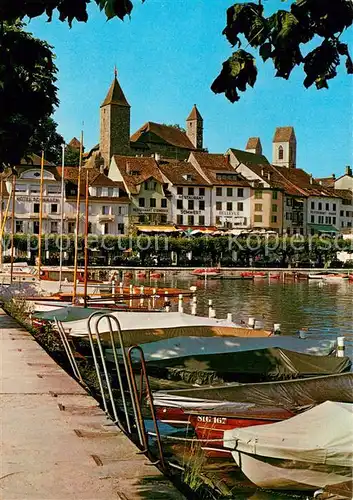 AK / Ansichtskarte Rapperswil_BE Hafenpartie Rapperswil BE
