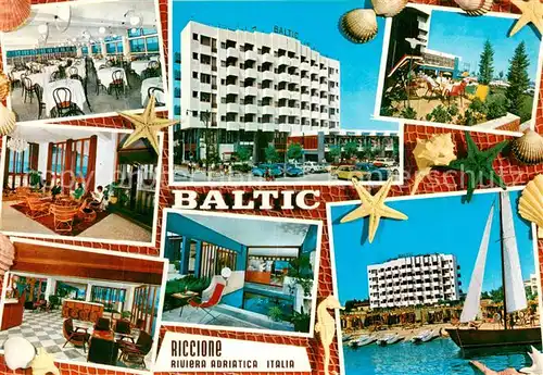 AK / Ansichtskarte Riccione_Rimini_IT Hotel Baltic Gastraeume Foyer Hallenbad Strand 