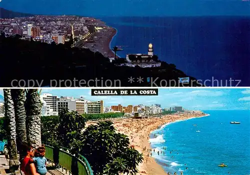 AK / Ansichtskarte CALELLA_de_la_Costa_ES Fliegeraufnahme Strandpartie 