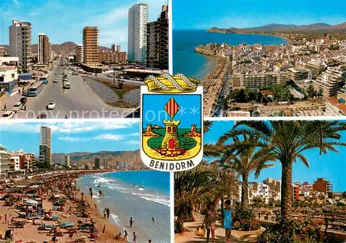 AK / Ansichtskarte Benidorm_ES Panorama Strandpartien Promenade 