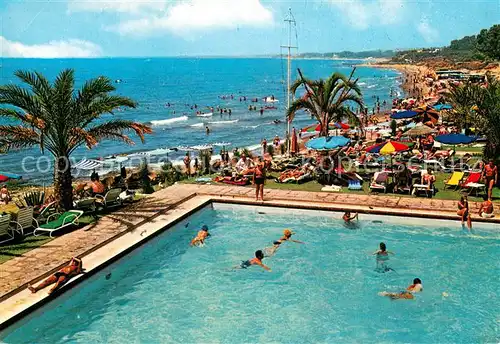 AK / Ansichtskarte Marbella_Andalucia Playa de la Fontanilla Piscina Marbella_Andalucia