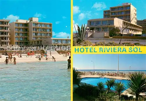 AK / Ansichtskarte Playa_de_Palma_Mallorca Hotel Riviera Sol Strand Piscina Playa_de_Palma_Mallorca