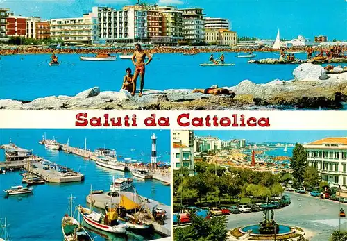 AK / Ansichtskarte Cattolica__Provincia_Rimini_IT Panorama  Hafenpartie 