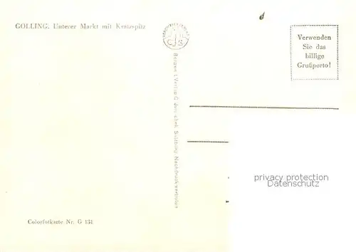 AK / Ansichtskarte Golling_Salzach Unterer Markt m. Kratzspitz Golling Salzach