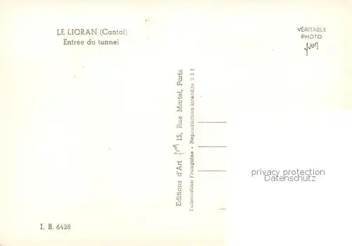 AK / Ansichtskarte Lioran Entree du tunnel Lioran