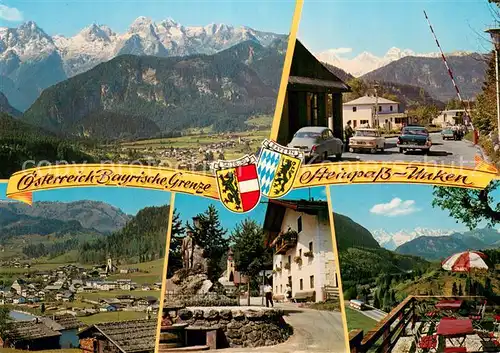 AK / Ansichtskarte Unken_Salzburg_AT Blick von Melleck auf Loferer Steinberge Grenze Saalachtal vom Gasthof Melleck gesehen 