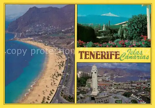 AK / Ansichtskarte Playa_de_Las_Teresitas El Teide Santa Cruz de Tenerife Playa_de_Las_Teresitas