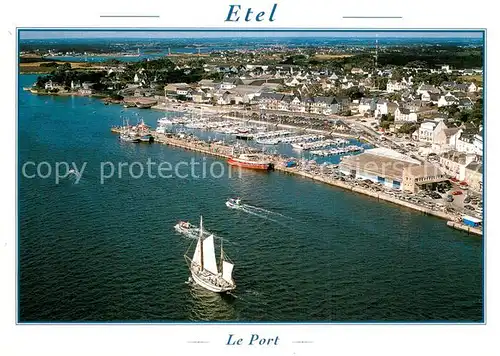 AK / Ansichtskarte Etel Port de peche et station balneaire Vue aerienne Etel