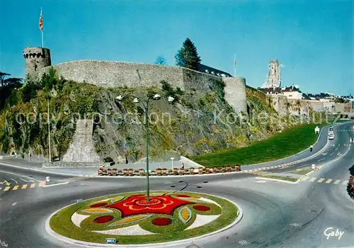 AK / Ansichtskarte Saint Lo_Manche Rondpoint Les remparts le monument des victimes du debarquement Saint Lo Manche