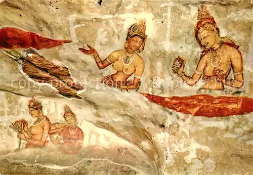 AK / Ansichtskarte Sigiriya_Sri_Lanka Frescoes 