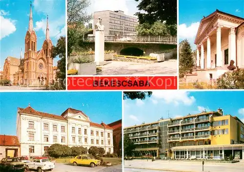AK / Ansichtskarte Bekescsaba_HU Motive Innenstadt Kirche Denkmal 