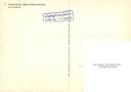 AK / Ansichtskarte Jungfraujoch_3457m_BE Sphinx Observatorium mit Jungfrau Berner Alpen 
