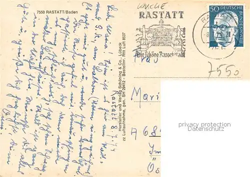 AK / Ansichtskarte Rastatt Fliegeraufnahme Rastatt