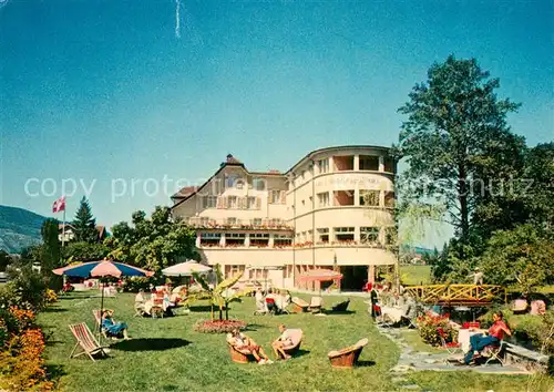AK / Ansichtskarte Stansstad Hotel Schuetzenhaus Liegewiese Garten Stansstad