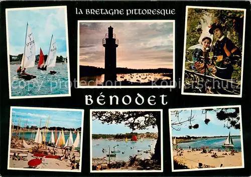 AK / Ansichtskarte Benodet_29_Finistere Sur la Cote des legendes Plage Phare Costumes 