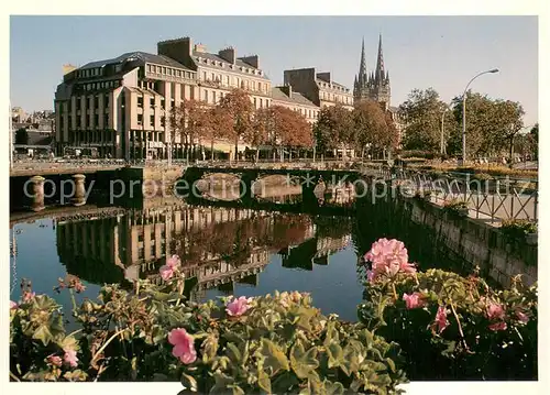 AK / Ansichtskarte Quimper_29_Finistere Sur les bords de l Odet Quais Cathedrale Saint Corentin 