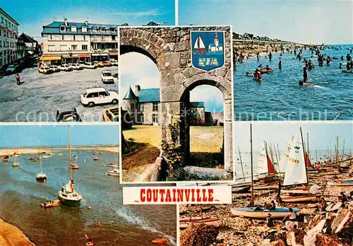 AK / Ansichtskarte Coutainville Vues d ensemble Plage Port Centre Ville Coutainville