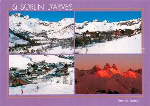 AK / Ansichtskarte Saint Sorlin d_Arves Station d hiver au pied du Col de la Croix de fer Aiguilles d Arves Alpes francaises Saint Sorlin d Arves