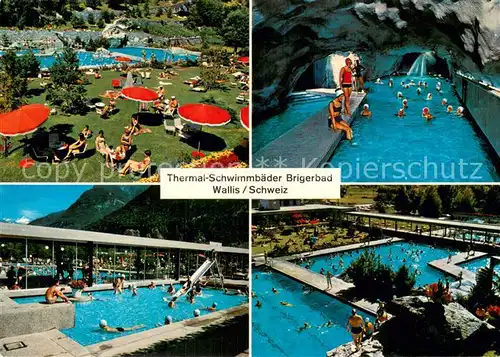 AK / Ansichtskarte Brigerbad_VS Thermal Schwimmbaeder Grottenschwimmbad 