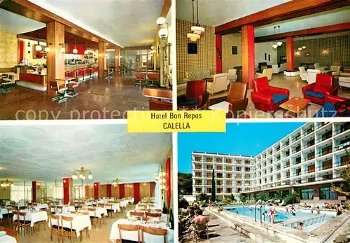 AK / Ansichtskarte CALELLA_de_la_Costa_ES Hotel Bon Repos Restaurant Piscina 