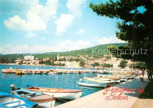 AK / Ansichtskarte Selce_Crikvenica_Croatia Hafen Promenade Hotel Varazdin 