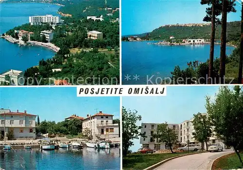 AK / Ansichtskarte Posjetite_Omisalj_Otok_Krk_Croatia Kuestenpanorama Hafen Hotel 