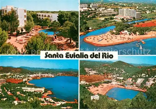 AK / Ansichtskarte Santa_Eulalia_del_Rio_Ibiza_ES Hotels Ferienanlagen Strand Kuestenpanorama 