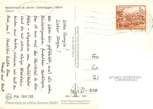 AK / Ansichtskarte St_Jakob_Defereggen_Tirol_AT Heilklimaort 