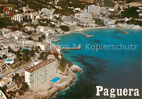 AK / Ansichtskarte Paguera_Mallorca_Islas_Baleares_ES Playa de Paguera vista aerea 