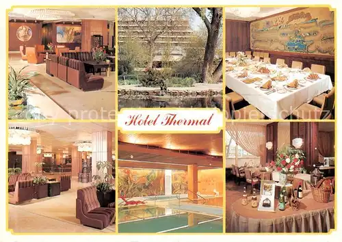 AK / Ansichtskarte Budapest_HU Hotel Thermal Restaurant Foyer Hallenbad 