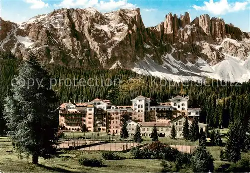 AK / Ansichtskarte Carezza_Catinaccio_Trentino_IT Golf Hotel Tennisplaetze Il Latemar Rosengarten Dolomiten 