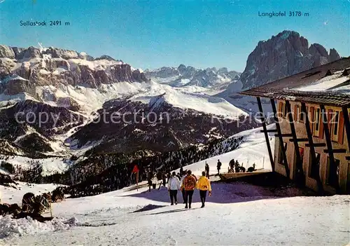 AK / Ansichtskarte Groedental_Suedtirol_IT Stazione funivia Seceda Val Gardena Sellastock Langkofel Dolomiten 