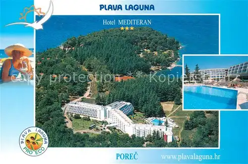 AK / Ansichtskarte Porec_Croatia Hotel Mediteran Luftbild Swimming Pool 