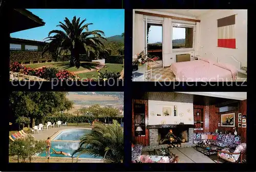 AK / Ansichtskarte Castiglione_della_Pescaia_IT Hotel Javid Poggiodoro Swimming Pool Garten Kaminzimmer 
