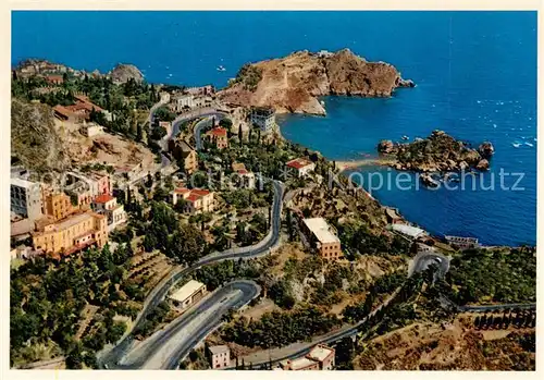 AK / Ansichtskarte Taormina_Sicilia Panorama dall aereo 