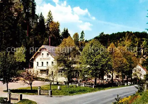 AK / Ansichtskarte Pottenstein_Oberfranken Hotel Cafe Restaurant Schuettersmuehle Fraenkische Schweiz Pottenstein_Oberfranken