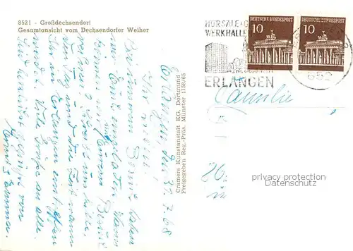 AK / Ansichtskarte Grossdechsendorf_Erlangen Dechsendorfer Weiher 