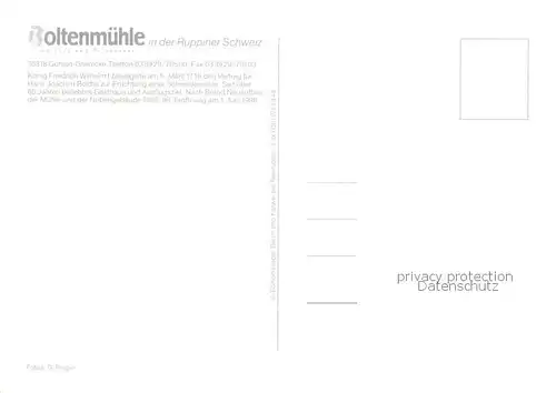 AK / Ansichtskarte Guehlen_Glienicke Boltenmuehle Ruppiner Schweiz Guehlen_Glienicke